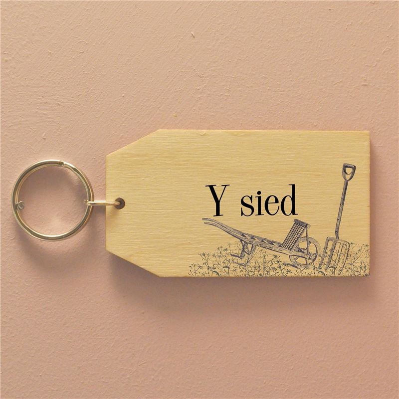 Order y sied (birch) - The Shed Keyring